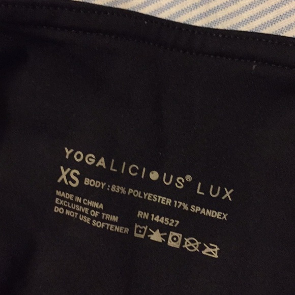 NWOT Yogalicious Lux high waisted ankle leggings - Picture 3 of 6